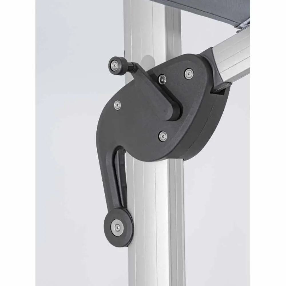 Viadurini in the Garden Gartenschirm-4x4 Gartenschirm mit dunkelgrauem Stoff und eloxierter Struktur - Daniel