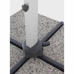 Viadurini in the Garden Gartenschirm-4x4 Gartenschirm mit dunkelgrauem Stoff und eloxierter Struktur - Daniel