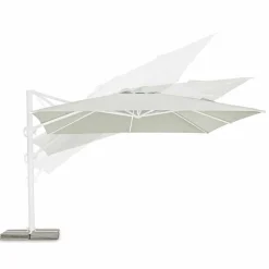 Viadurini in the Garden Gartenschirm-4x4 Gartenschirm mit naturfarbenem Polyestergewebe - Fasma