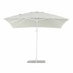 Viadurini in the Garden Gartenschirm-3x3 Sonnenschirm aus weißem Aluminium und Polyester - Fasma