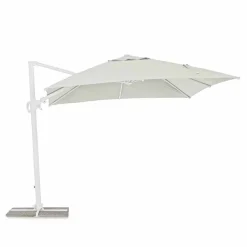 Viadurini in the Garden Gartenschirm-3x3 Sonnenschirm aus weißem Aluminium und Polyester - Fasma