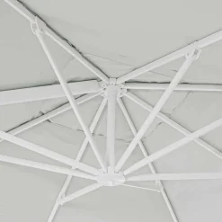 Viadurini in the Garden Gartenschirm-3x3 Sonnenschirm aus weißem Aluminium und Polyester - Fasma