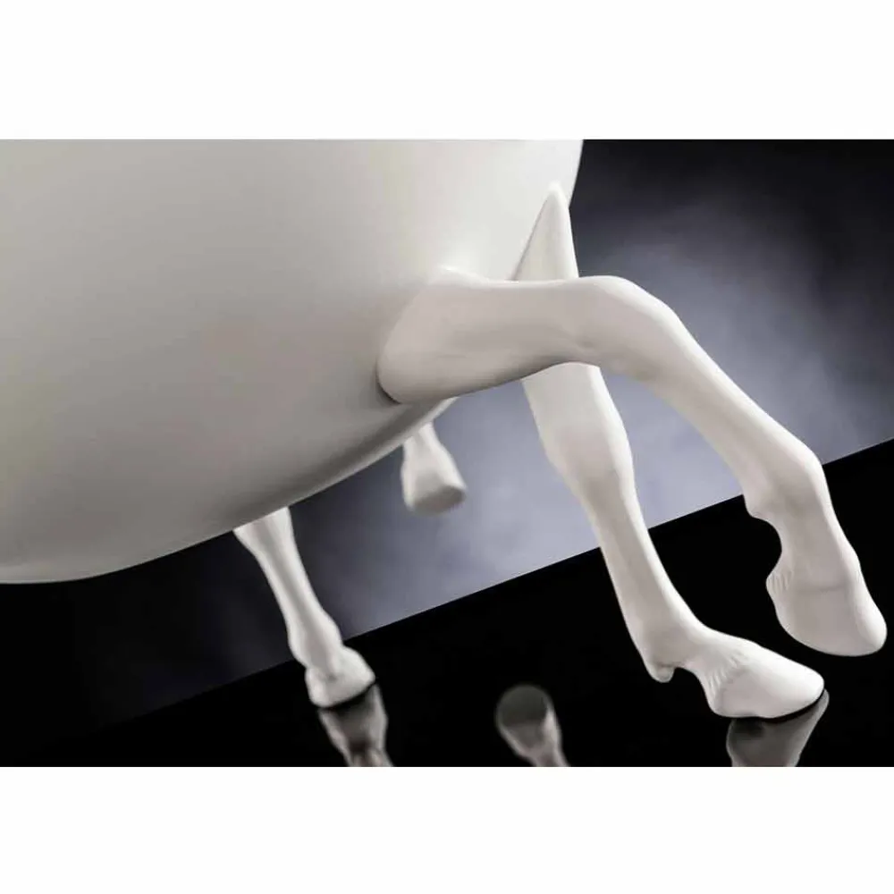 Viadurini Living Deko Vasen-Ziervase für den Innenbereich aus weißer Keramik oder 24 Karat Gold Made in Italy - Jacky