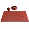 Limac Design Bürozubehör-Zubehör für Schreibtisch aus Leder, 4 Stück, Made in Italy - Ebe