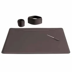 Limac Design Bürozubehör-Zubehör für Schreibtisch aus Leder, 4 Stück, Made in Italy - Ebe