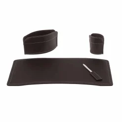 Limac Design Bürozubehör-Zubehör Schreibtisch aus regeneriertem Leder Made in Italy - Brando