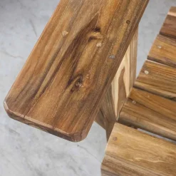 Viadurini Bathroom Badmöbel Stehend-Zusammensetzung 2 Badezimmermöbel aus massivem Teakholz - Solferino