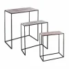 Viadurini Living Moderne Couchtische-Zusammensetzung 3 Couchtische aus Aluminium und Stahl Homemotion - Salvio