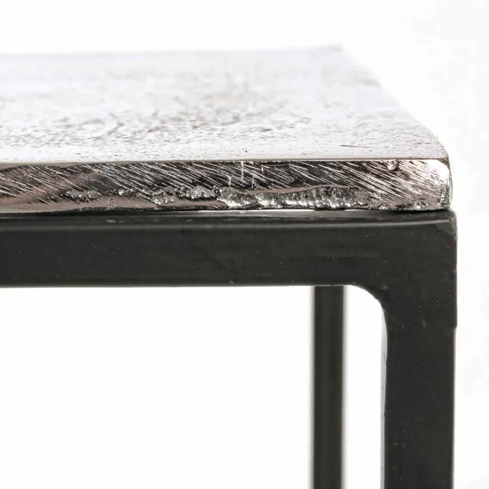 Viadurini Living Moderne Couchtische-Zusammensetzung 3 Couchtische aus Aluminium und Stahl Homemotion - Salvio