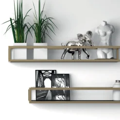 Viadurini Bathroom Badmöbel Stehend-Zusammensetzung 5 freistehende Badezimmermöbel aus Metall, Ecolegno und Luxussteinzeug - Cizco