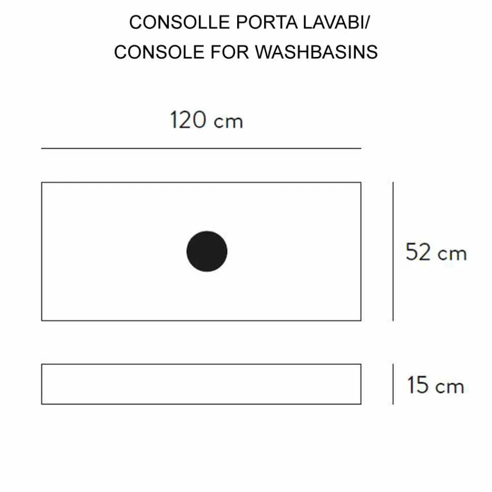 Viadurini Bathroom Badmöbel Hängend-Zusammensetzung 3 Hängende Badezimmermöbel aus hochwertigem Feinsteinzeug - Rambina