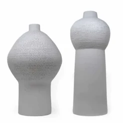 Viadurini Living Deko Vasen-Zusammensetzung aus 2 Keramikvasen im modernen Stil - Lampedusa