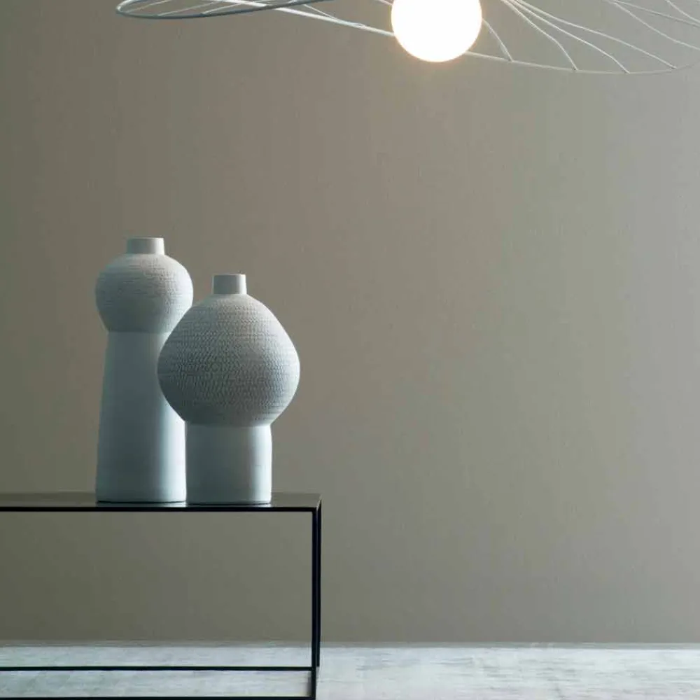Viadurini Living Deko Vasen-Zusammensetzung aus 2 Keramikvasen im modernen Stil - Lampedusa