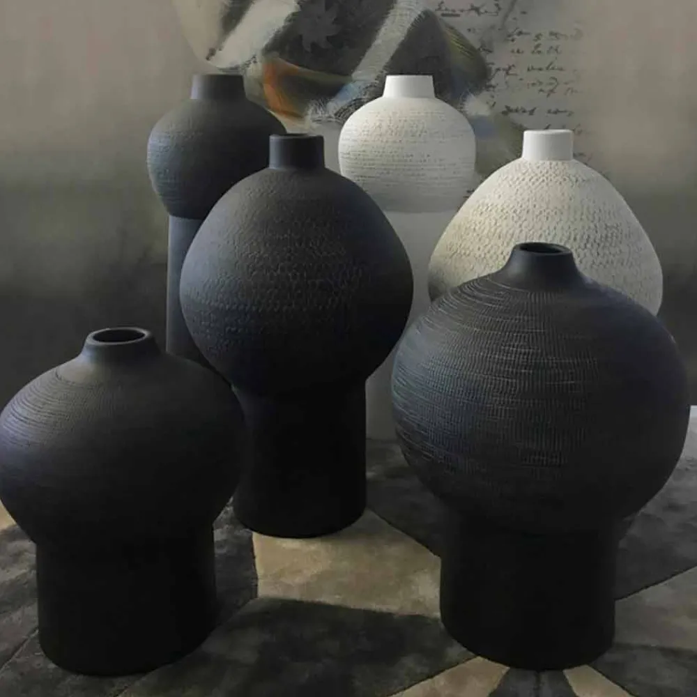 Viadurini Living Deko Vasen-Zusammensetzung aus 2 Keramikvasen im modernen Stil - Lampedusa