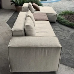 Viadurini Living Moderne Sofas-Zusammensetzung aus 1 Pouf mit Rückenlehne, 1 Pouf und 1 Halbinsel - Bizarre