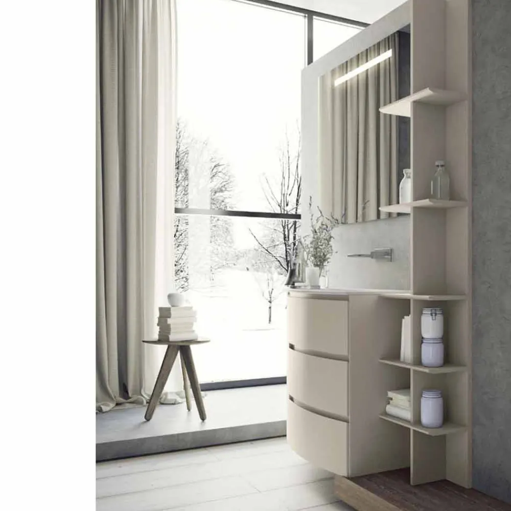 Viadurini Bathroom Badmöbel Hängend-Zusammensetzung der Möbel für das Badezimmer des modernen Designs - Callisi13