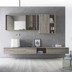 Viadurini Bathroom Badmöbel Hängend-Zusammensetzung der modernen Badezimmermöbel, hängendes Design Made in Italy - Callisi6