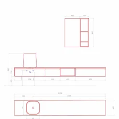 Viadurini Bathroom Badmöbel Hängend-Zusammensetzung der modernen Badezimmermöbel, hängendes Design Made in Italy - Callisi6