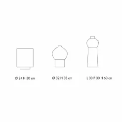 Viadurini Living Deko Vasen-Zusammensetzung von 3 dekorativen Vasen aus dekorierter Keramik und Rauchglas - Monile