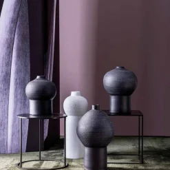 Viadurini Living Deko Vasen-Zusammensetzung von 4 dekorativen Vasen aus schwarzer und weißer Keramik - Calicanto