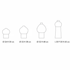 Viadurini Living Deko Vasen-Zusammensetzung von 4 dekorativen Vasen aus schwarzer und weißer Keramik - Calicanto