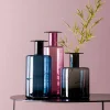 Viadurini Living Deko Vasen-Zusammensetzung von 3 dekorativen Vasen aus Rauchglas, Blau und Amethystglas - Infinity
