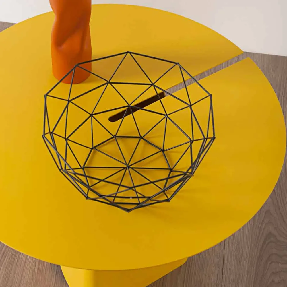 Viadurini Living Moderne Couchtische-Zusammensetzung von 2 modernen Couchtischen aus Stahl Made in Italy - Pappel