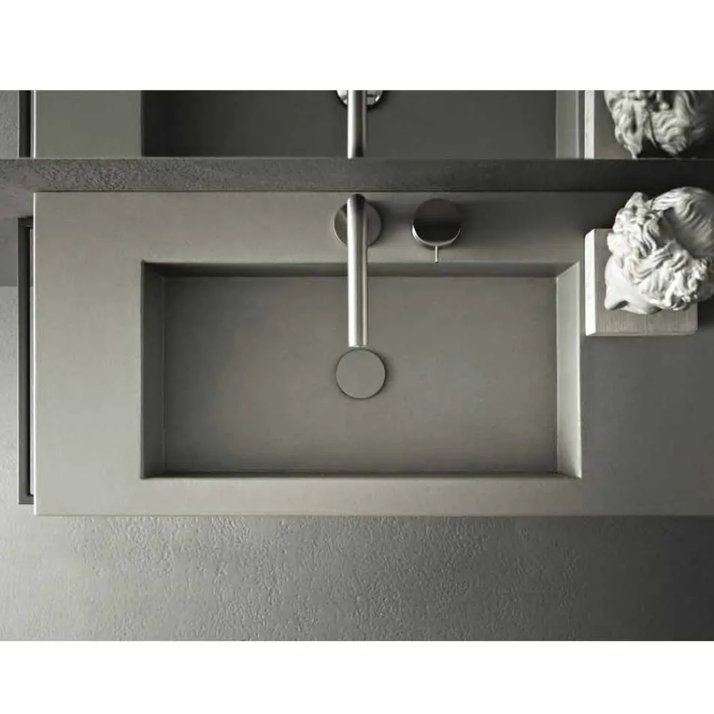 Viadurini Bathroom Badmöbel Stehend-Zusammensetzung von handgefertigten Möbeln für modernes Design Badezimmer auf dem Boden - Farart3