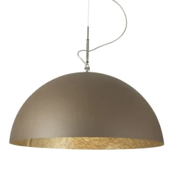 In-es.artdesign Moderne Pendelleuchten-Zweifarbiger Kronleuchter aus Laprene und Nebulite - Mezza Luna von