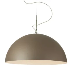 In-es.artdesign Moderne Pendelleuchten-Zweifarbiger Kronleuchter aus Laprene und Nebulite - Mezza Luna von