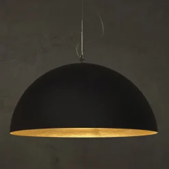 In-es.artdesign Moderne Pendelleuchten-Zweifarbiger Kronleuchter aus Laprene und Nebulite - Mezza Luna von