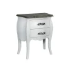 Viadurini Classic Nachttische-Zweifarbiger Nachttisch in Puder und abgenutztem Weiß, hergestellt in Italien – Mantis