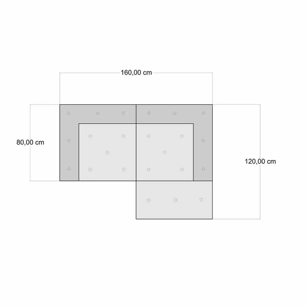 Viadurini Italian Sofas Moderne Sofas-Zweisitzer-Sofa, bezogen mit Ethno-Design. Farbiger Stoff - Faser