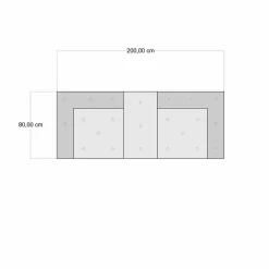 Viadurini Italian Sofas Moderne Sofas-Zweisitzer-Sofa, bezogen mit Ethno-Design. Farbiger Stoff - Faser