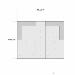 Viadurini Italian Sofas Moderne Sofas-Zweisitzer-Sofa, bezogen mit Ethno-Design. Farbiger Stoff - Faser
