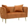 Viadurini Italian Sofas Moderne Sofas-Zweisitzer-Sofa in Designer-Samt, Holz- und Eisenstruktur - Renita