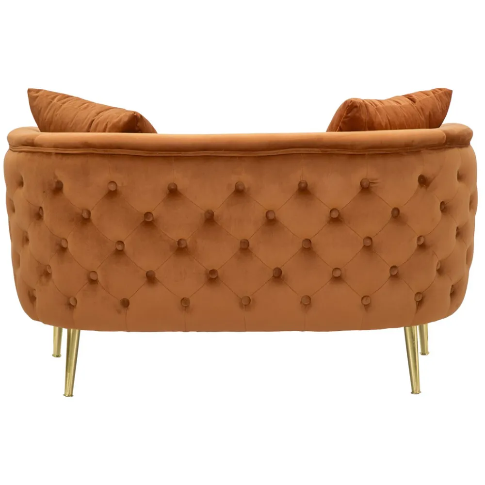 Viadurini Italian Sofas Moderne Sofas-Zweisitzer-Sofa in Designer-Samt, Holz- und Eisenstruktur - Renita