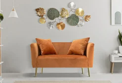 Viadurini Italian Sofas Moderne Sofas-Zweisitzer-Sofa in Designer-Samt, Holz- und Eisenstruktur - Renita