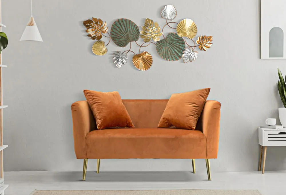 Viadurini Italian Sofas Moderne Sofas-Zweisitzer-Sofa in Designer-Samt, Holz- und Eisenstruktur - Renita