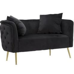 Viadurini Italian Sofas Moderne Sofas-Zweisitzer-Sofa in Designer-Samt, Holz- und Eisenstruktur - Renita