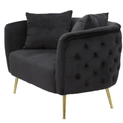 Viadurini Italian Sofas Moderne Sofas-Zweisitzer-Sofa in Designer-Samt, Holz- und Eisenstruktur - Renita