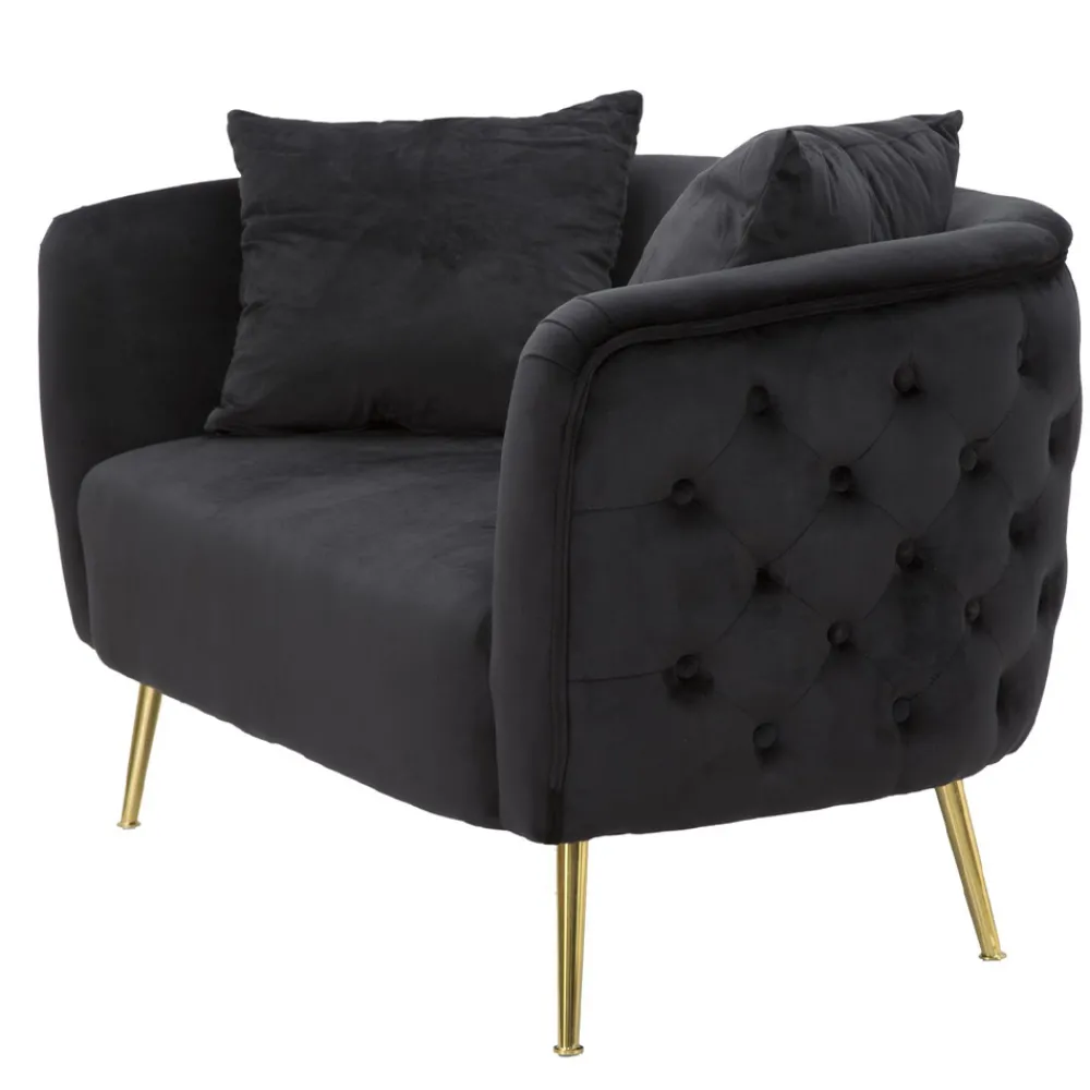 Viadurini Italian Sofas Moderne Sofas-Zweisitzer-Sofa in Designer-Samt, Holz- und Eisenstruktur - Renita