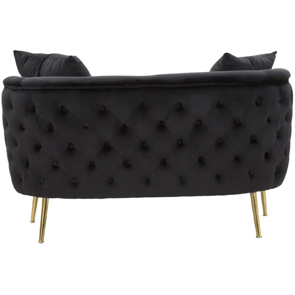 Viadurini Italian Sofas Moderne Sofas-Zweisitzer-Sofa in Designer-Samt, Holz- und Eisenstruktur - Renita