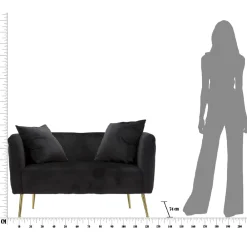 Viadurini Italian Sofas Moderne Sofas-Zweisitzer-Sofa in Designer-Samt, Holz- und Eisenstruktur - Renita