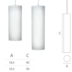Viadurini Lighting Moderne Pendelleuchten-Zylindrische Pendelleuchte aus Polyethylen Made in Italy - Minervo