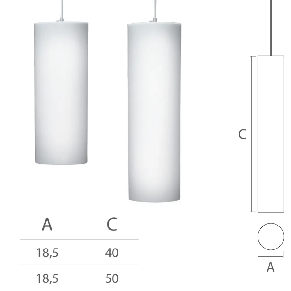 Viadurini Lighting Moderne Pendelleuchten-Zylindrische Pendelleuchte aus Polyethylen Made in Italy - Minervo