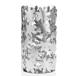 Viadurini Decor Deko Vasen-Zylindrische Vase aus Glas und silbernem Metall und luxuriöser Blumendekoration - Terraceo