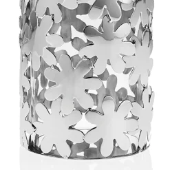 Viadurini Decor Deko Vasen-Zylindrische Vase aus Glas und silbernem Metall und luxuriöser Blumendekoration - Terraceo