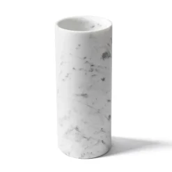 Viadurini Decor Deko Vasen-Zylindrische Vase aus satiniertem weißem Carrara-Marmor, italienisches Design - Murillo