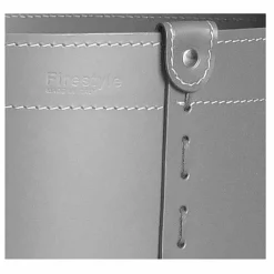 Firestyle Kaminholzständer Aus Leder Und Kunstleder-Zylindrischer Holzhalter aus regeneriertem Leder mit Tonda Rädern